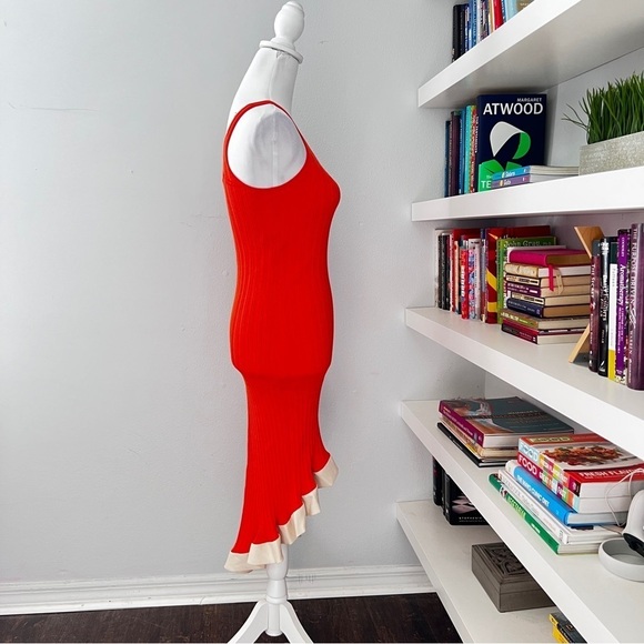 Esteban Cortazar Collective Orange Ribbed RTR Mini Tank Dress SIZE XS - Picture 9 of 16